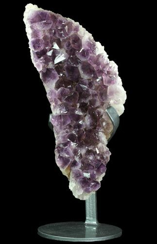 Large, Amethyst Crystal Cluster On Metal Stand - Uruguay #80745